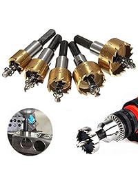 5 pcs diente cortador Broca Brocas HSS agujero Saw Set para madera, metal acero inoxidable aluminio laminados 16 mm 18.5 MM 20