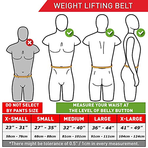 ã€2020 Upgradedã€‘ Genuine Leather Pro Weight Lifting Belt for Men and Women - Durable Comfortable and Adjustable with Buckle - Great for Weightlifting on Squats, Deadlift, Cross Training