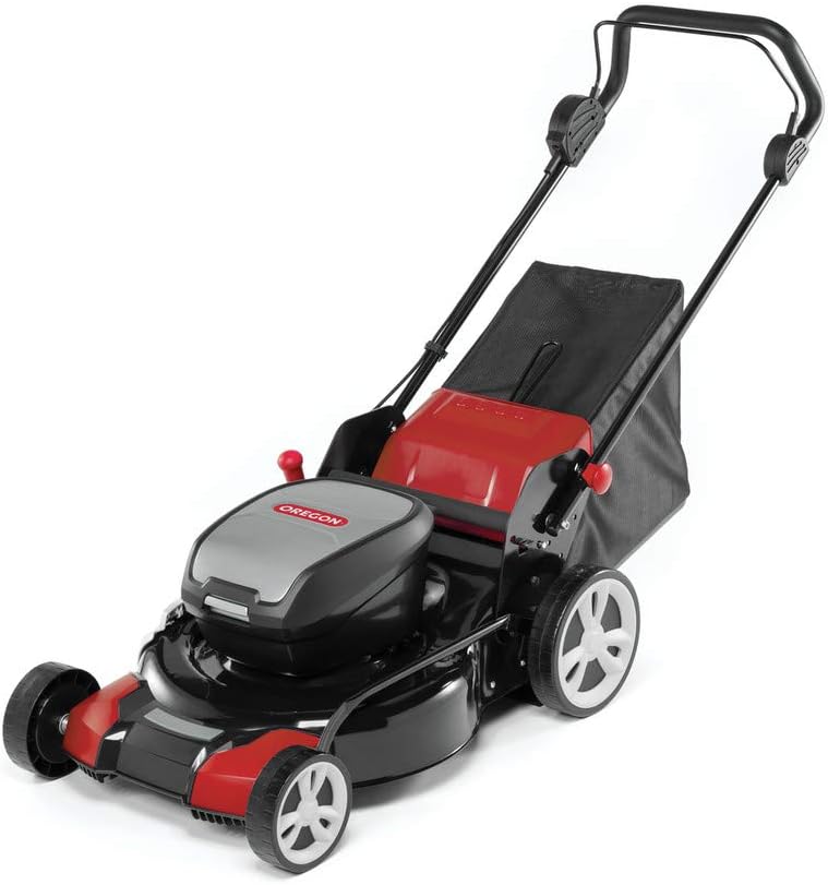 Oregon 591080 LM400 Cordless Lawnmower, Red/Black