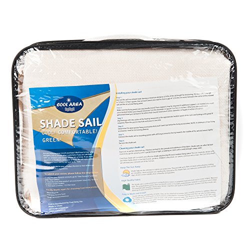 Cool Area CAS-18512-17B Square 11'5" Sun Shade Sail with Stainless Steel Hardware Kit, Cream - Thumbnail 5