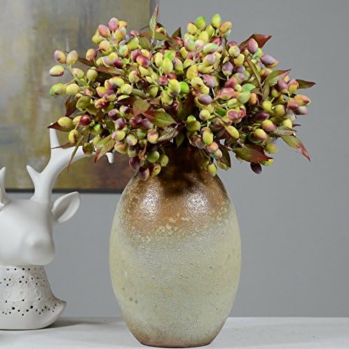1PCS Vivid Fruit Artificial Flowers Simulation Fake Olive Handmade DIY Fruit for Wedding Home Party Festival Decoration 5 colors (Purple&Yellow)