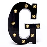 Foaky Black LED Marquee Number Lights Sign Light Up