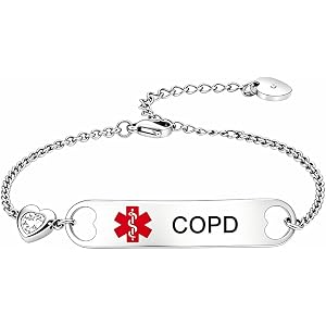 GMXLin Heart Medical Alert ID Bracelet for Women First Aid Health Alert Emergency Stainless Steel Adjustable Chain Bracelets