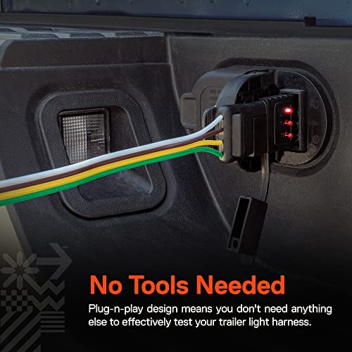 True Mods 4Way Flat Trailer Wiring Tester [NickelPlated Copper