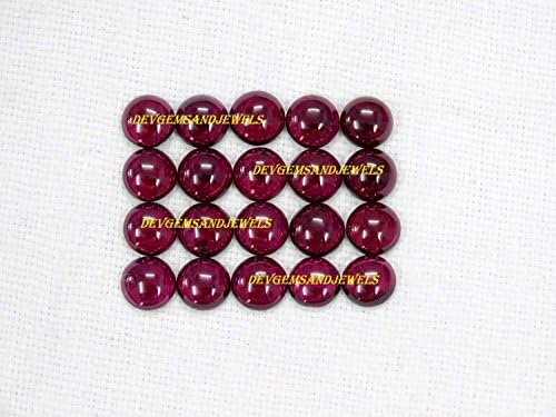 Beautiful 25 Pcs. Lot Natural Rhodolite Garnet AAA Quality 4 X 4 mm approx Smooth Round Beads Flat Back Loose Gemstones Cabochon - in wholesale Price.