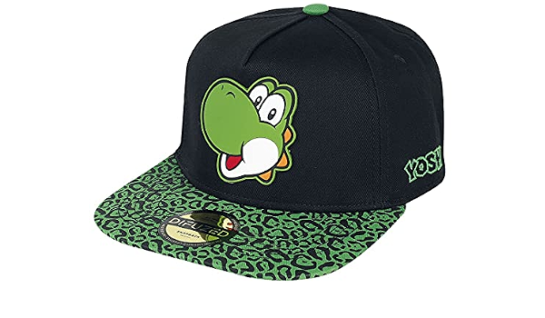 Super Mario Yoshi Cap zwart one size 