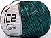 Rock Star, Emerald Green, Black, Metallic Shine, Soft Nylon Merino Wool Acrylic Blend Yarn, 50 Gram