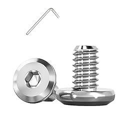 Metuja M6-1.0 x 12mm,50-Pack Silver Flat Head Hex