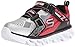 Skechers Kids Boys' Hypno-Flash Light Up Loafer, Silver/Red, 2.5 M US Little Kid