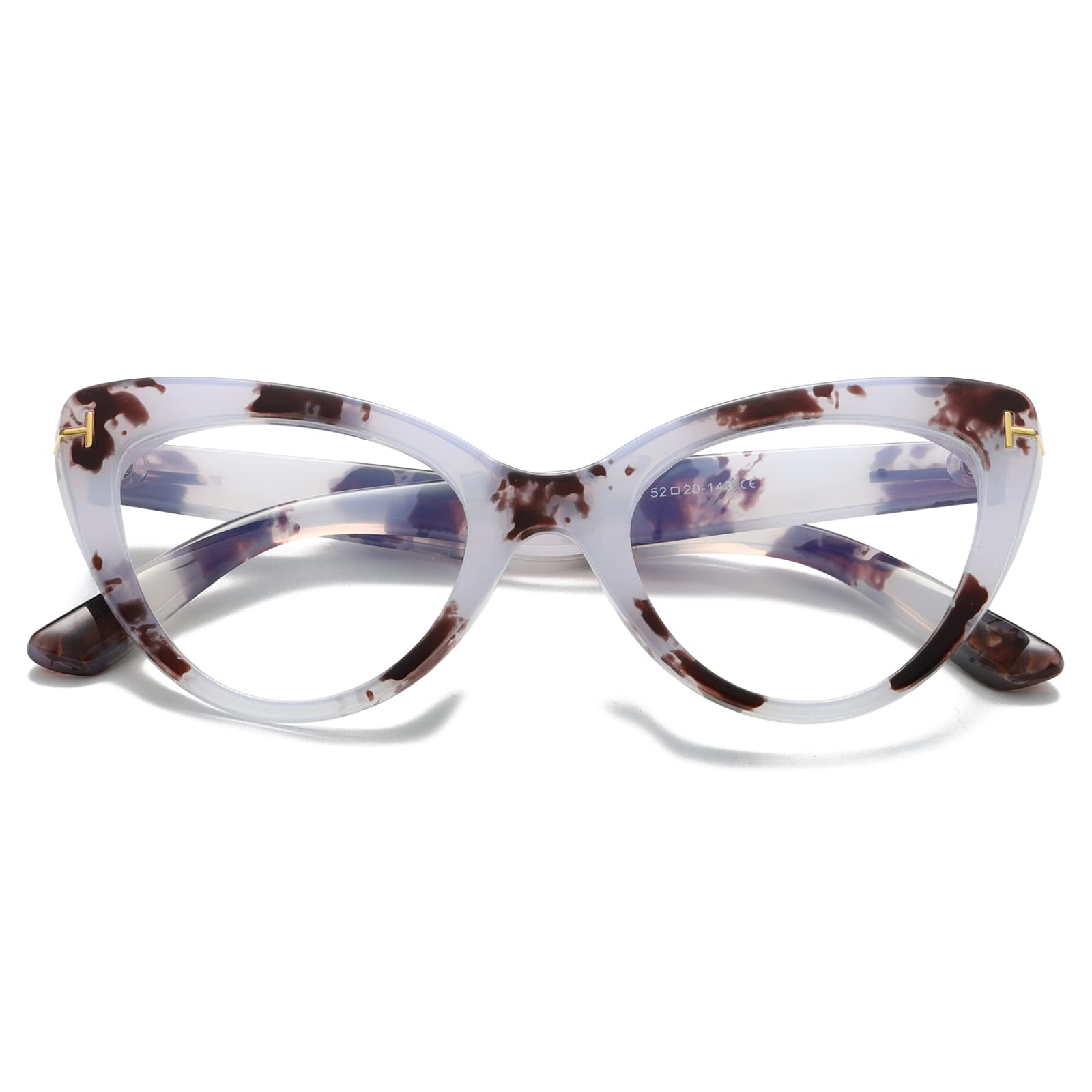 Photo 1 of Viseng Womens Oversized Cateye Reading Glasses Blue Light Computer Glasses Stylish Reader +3.5 (Jelly color)