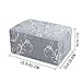 TIKAMI Printed Ottoman Covers Stretch Rectangle Storage Footstool Protector Removable Oversized Footrest Slipcover(Gray Pattern)