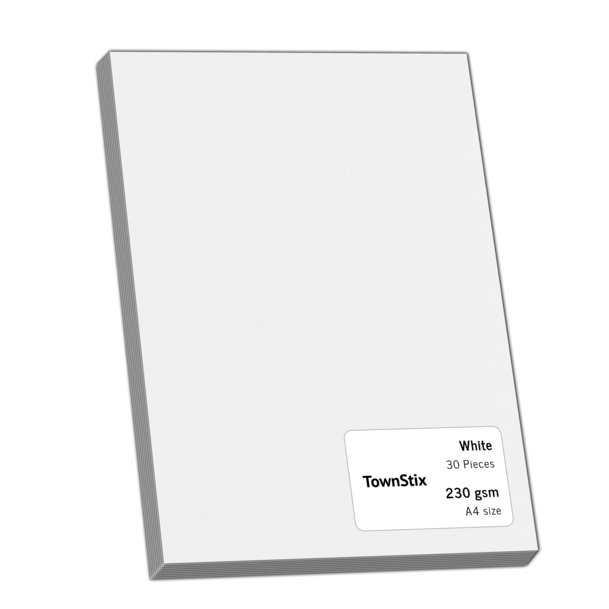30 Pieces, 230gsm - A4 White Card, Thick Cardstock Paper