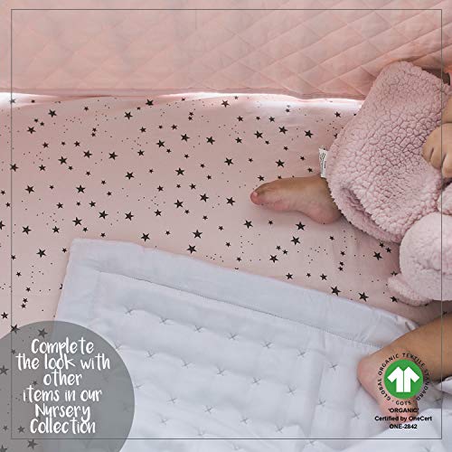 MakeMake Organics Organic Crib Bumper Pad GOTS Certified Organic Cotton Crib Bumper Pads Breathable Cotton Quilted Thinner Safe Hypoallergenic 4 PC Set Standard Crib Liner Boys Girls (160"x10", White) - Thumbnail 5