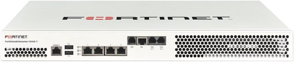 FORTINET | FVE-1000E-T | FortiVoice Enterprise-1000E FortiVoiceEnterprise-1000E-T, 4 x 10/100/1000 Ports, 1 x PRI, 4 x FXO, 1 x FXS, 1 x 1TB Storage, 1000 Ext, 100 VoIP Call Center, Hotel LIC Support