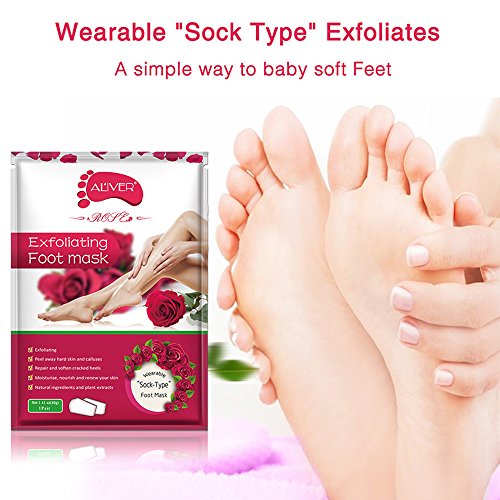 Clearance Sale!UMFun Remove Dead Skin Foot Mask Peeling Cuticles Heel Feet Care Anti Aging Foot Mask (A)