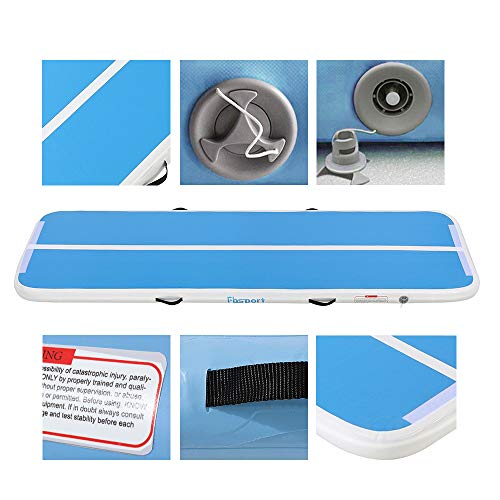 KIKILIVE Inflatable Gymnastics Mat, 4 /8inches Thickness Length Between