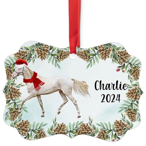 Cremello Horse Christmas Ornament 2024