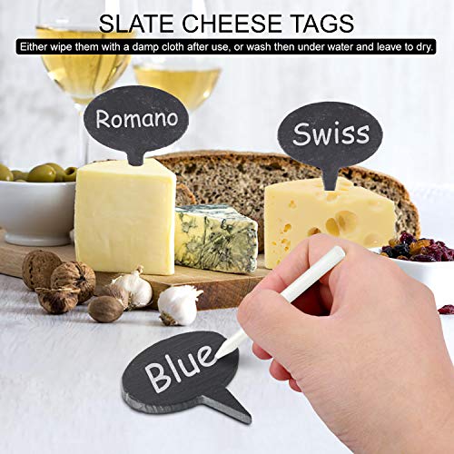 WoneNice Cheese Knives and Slate Markers Set Collection Cheese Knife