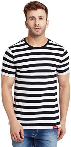 LE BOURGEOIS Men's Stripe Cotton T-Shirt