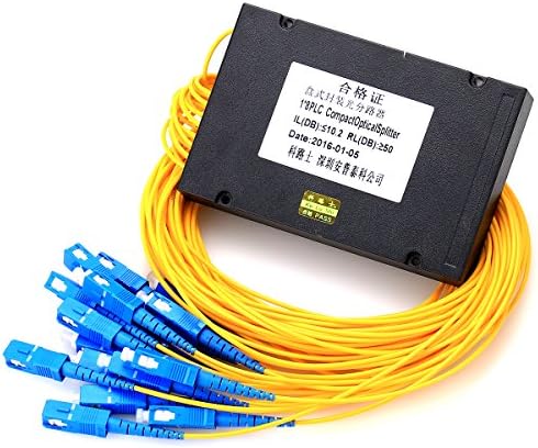FTTH Optic Equipment Fiber Optic PLC Splitter 1:16 SC Optical Branching Device Pigtailed