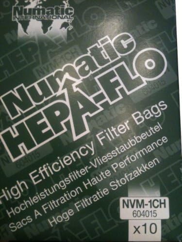 NaceCareNVM1CH Hepa-Flo Vacuum Replacement Bag, for 30, 180, 200 Model Vacuums (Pack of 10)