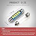 YITAMOTOR DE3175 42mm LED Festoon Bulb White Error Free Super Bright 6000K for Car Interior Dome Map Door Light 3021 3022 3175 6428, Pack of 4