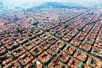 Aerial View of Barcelona Cityscape from Helicopter (68936585 ...