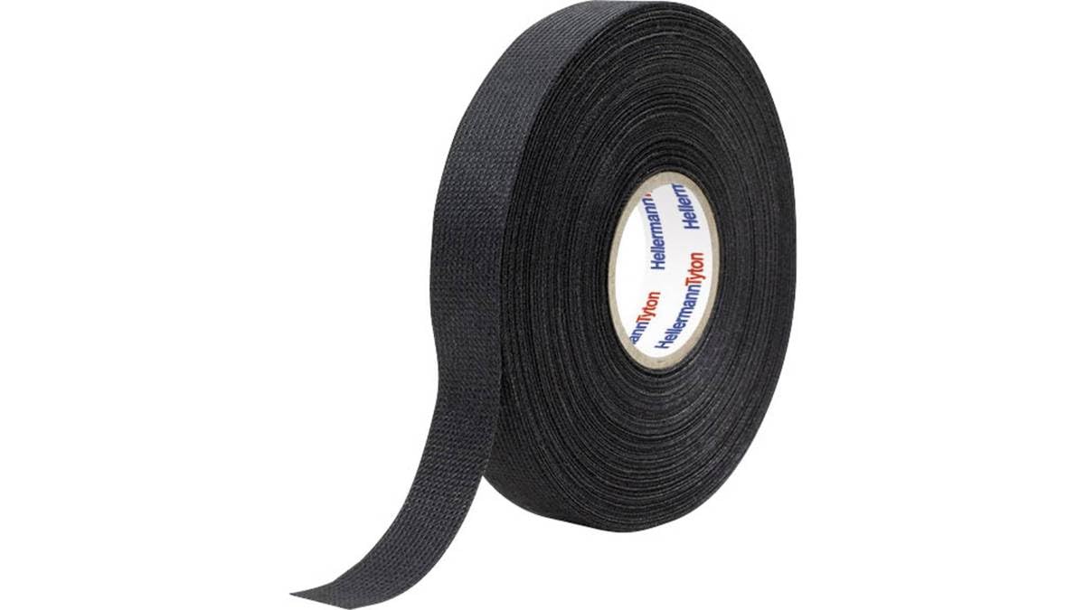 HellermannTyton HTAPE-PROTECT300-PET-BK 712-10001 Insulation Tape (L x W) 25 m x 19 mm Pack of 1