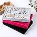 Birsppy Sudopo ZJKJ Jewelry Ring Display Tray Velvet Earring Showcase Cufflinks Storage Holder Organizer (Grey)