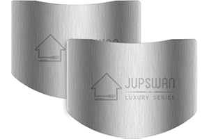 Jupswan Finger Guards for Cutting Kitchen Tool Stainless Steel Finger Guard Finger Protector Avoid Hurting When Slicing and Dicing 2 Pack