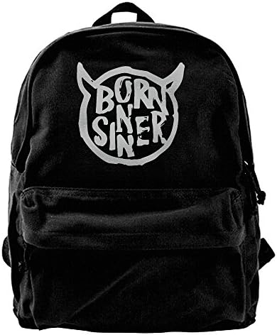 J Cole Born Sinner Casual Canvas Backpack School Travel Bag