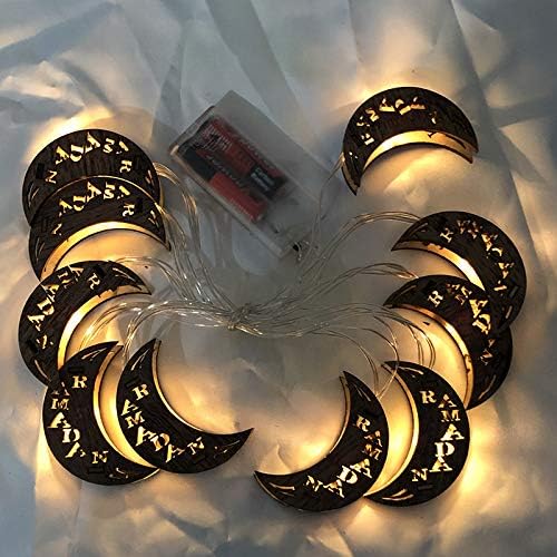 Baoer LED String Light for Home Ramadan Kareem Decoration Accessories Battery Powered Crescent Ramadan