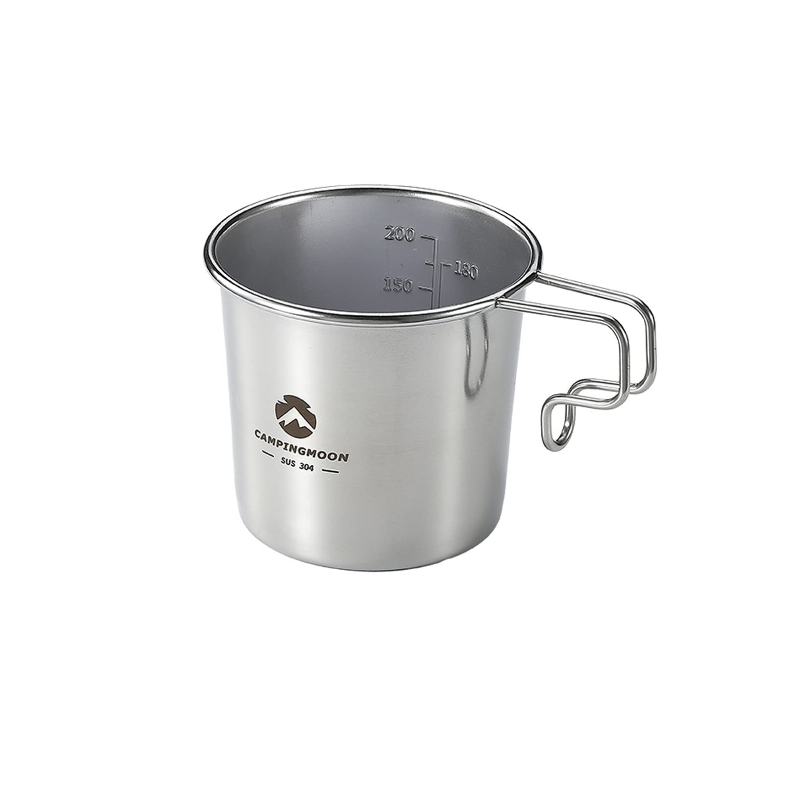 Campingmoon Stainless Steel Camping Sierra Beer Cup Lightweight Compact Camping Mug with Folding Handle S190 — image 1