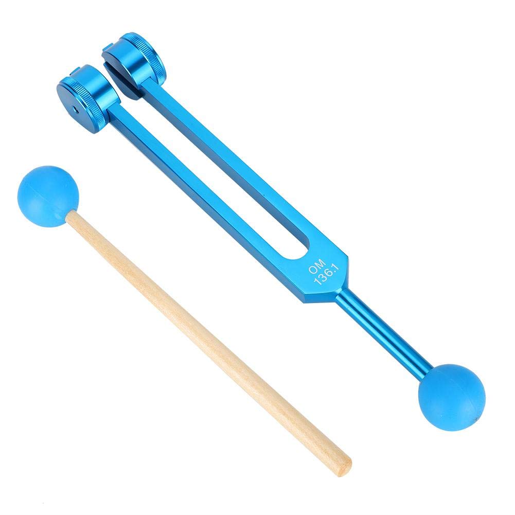 Professional Yoga Tuning Fork - 136.1Hz Aluminum Alloy Tuning Fork with Massage Hammer for Deep Tissue Therapy, Home Yoga Exercise & Relaxation