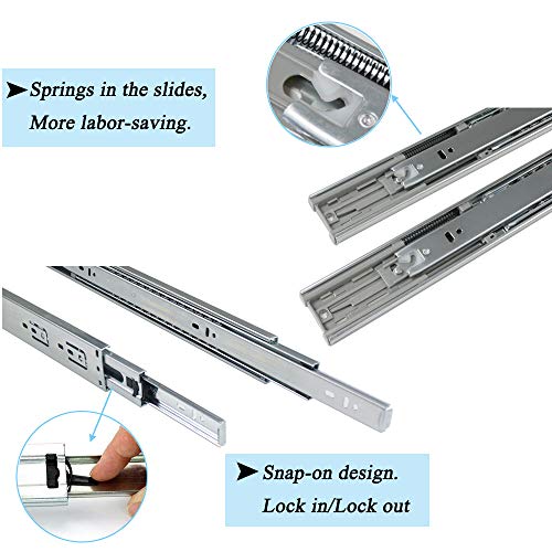 15 Pairs 22 inch Soft Close 3 Folds Full Extension Under Mount Drawer