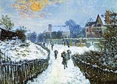Galison monet st boulevard christmas card (51395)
