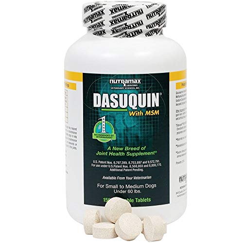 Nutramax Dasuquin with MSM Chewable Tablets for Dogs Under 60 Pounds, 150 Count 2 Pack (300 Tablets Total)
