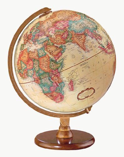 Replogle Globes Hastings Globe, French, Antique Ocean, 12-Inch Diameter