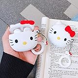 Airpods Case, Kpurple 3D Cute Cartoon Cat Airpods Cover Soft Silicone Rechargeable Headphone Cases,AirPods Case Protective Silicone Cover and Skin for Apple Airpods 1/2 Charging Case (Kitty)