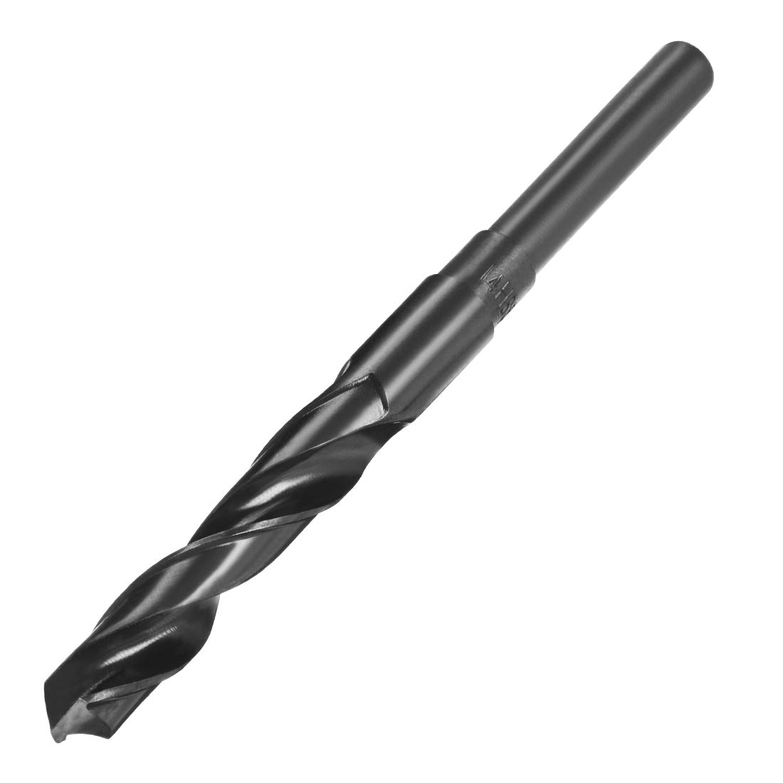 sourcing map Reduced Shank Drill Bit 14mm Black Nitride Coated with 1/2 Inch Straight Shank, High Speed Steel HSS 9341 Twist Drill Bit for Stainless Steel Alloy Metal Plastic