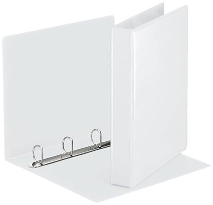 Esselte 49703 Ringbuch Präsentation, mit Taschen, A4, PP, 4 Ringe, 30 mm, weiss