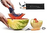 Watermelon Slicer & Cutter - Corer for Large Fruits + Bundle Melon Baller & Carrying Bag by Desire Cuisine