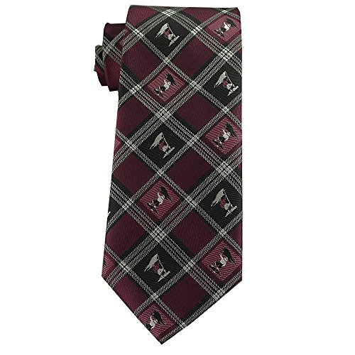 Book of Mormon Captain Moroni Burgundy Plaid Tie for Men