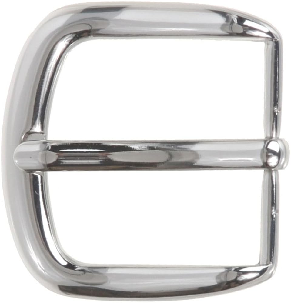 1 3/8" (35 mm) Nickel Free Single Prong Horseshoe Belt Buckle, Antique Silver: Clothing