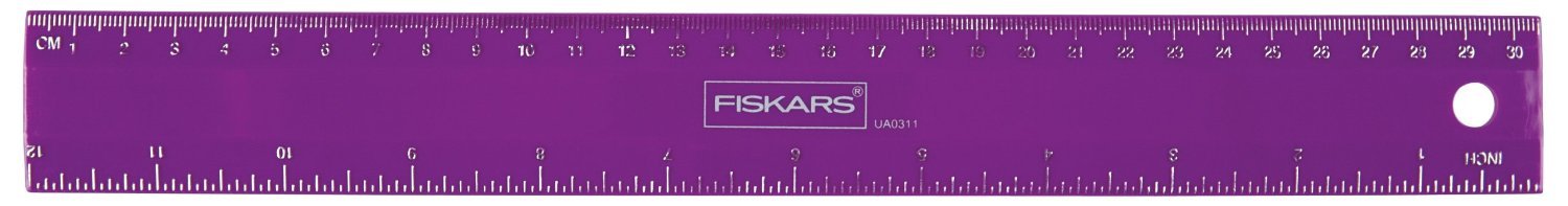 Fiskars 12 Inch Flexible Ruler, Color Received May Vary (12-87087097J)- 3 Pack