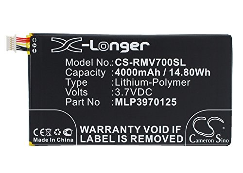 VINTRONS MLP3970125 Battery (4000mAh/14.80Wh) For VERIZON Elipsis QMV7A 7in, Elipsis QMV7B, Ellipsis MV7A, Ellipsis QMV7A 8GB,