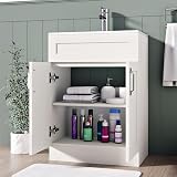 BELOFAY 500mm Floor Standing Vanity Unit with Basin Crawley White view 4
