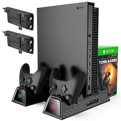 KINGTOP Vertical Cooling Stand Compatible with Xbox One/S/X, Dual Controller Charging Docking Station for Xbox One…
