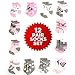 Disney Baby Girls Mickey & Minnie Mouse Assorted Color Pair Socks Set, Pink, White, Grey Collection, 0-6 Months
