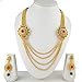 Designer Handcrafted Traditional Golden Multilayered Necklace & Earring Set